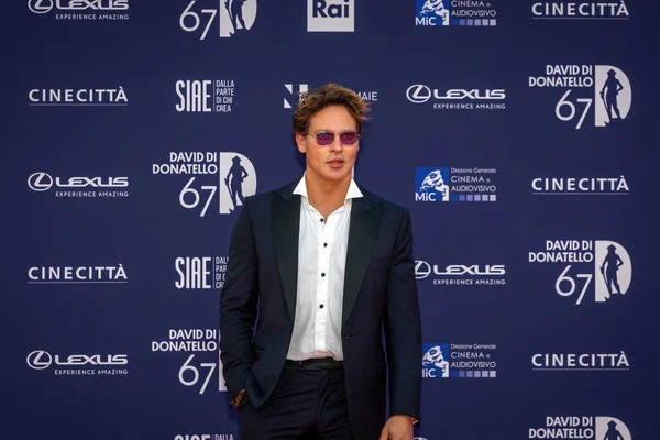 Roma, İtalya - 3 Mayıs 2022 Gabriel Garko, Roma 'da düzenlenen David di Donatello ödül törenine katıldı..