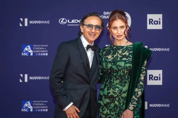 Roma, İtalya - 3 Mayıs 2022: Susy Del Giudice, Roma 'da düzenlenen David di Donatello ödül törenine katıldı..