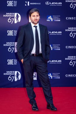 Roma, İtalya - 3 Mayıs 2022: Gianluca Jodice, Roma 'da düzenlenen David di Donatello ödül törenine katıldı..