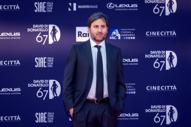 Roma, İtalya - 3 Mayıs 2022: Gianluca Jodice, Roma 'da düzenlenen David di Donatello ödül törenine katıldı..