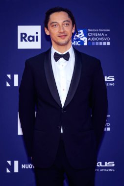 Roma, İtalya - 3 Mayıs 2022: İtalyan yönetmen Jonas Carpignano, Roma 'daki David di Donatello 2022 ödül törenine katıldı..