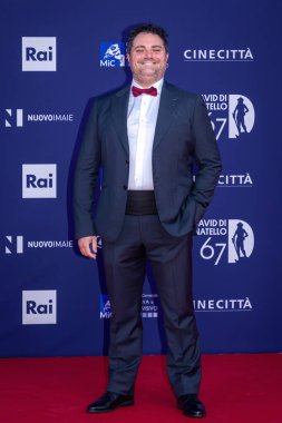 Roma, İtalya - 3 Mayıs 2022: Michele Savoia, Roma 'da düzenlenen David di Donatello ödül törenine katıldı..