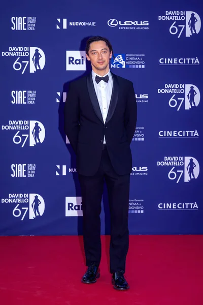 Roma, İtalya - 3 Mayıs 2022: İtalyan yönetmen Jonas Carpignano, Roma 'daki David di Donatello 2022 ödül törenine katıldı..