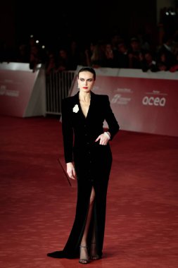 Roma, İtalya - 13 Ekim 2022: Roma Film Festivali sırasında aktris Kasia Smutniak, 