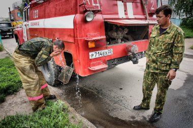 Barnaul, Rusya - 24 Mayıs 2019. Rus 