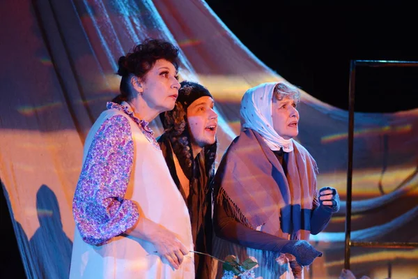 Barnaul Oroszország 2019 Augusztus Színházi Színészek Színdarab Próbáján Egy Nagyon — Stock Fotó