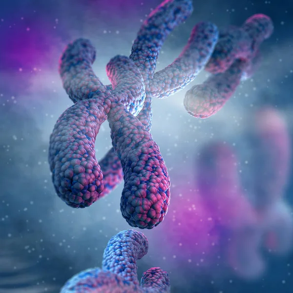 Medical Background Human Chromosome Rendering — Zdjęcie stockowe