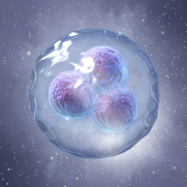 Lékařské Zázemí Embryonální Kmenové Buňky Schopné Sebeobnovy Vykreslování — Stock fotografie