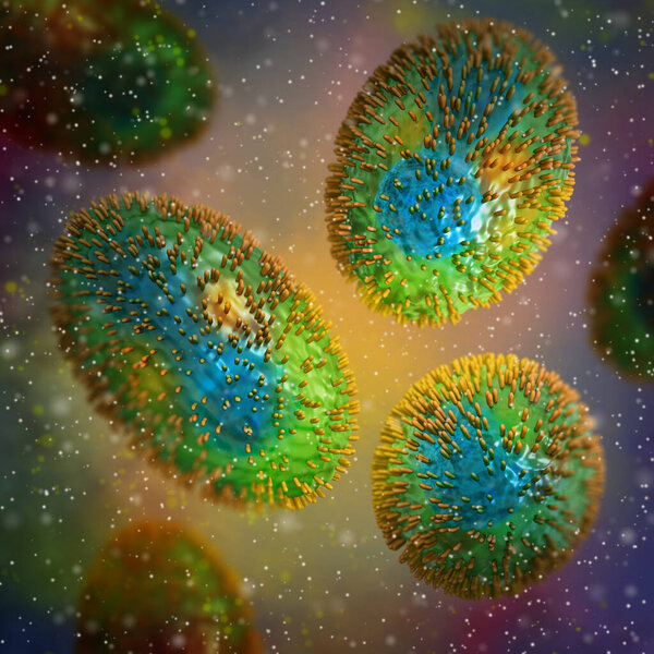 Medical background, Monkeypox virus, Zoonotic virus from the Poxviridae family, causes monkeypox, pore-like disease, highly contagious viral infection, 3d rendering