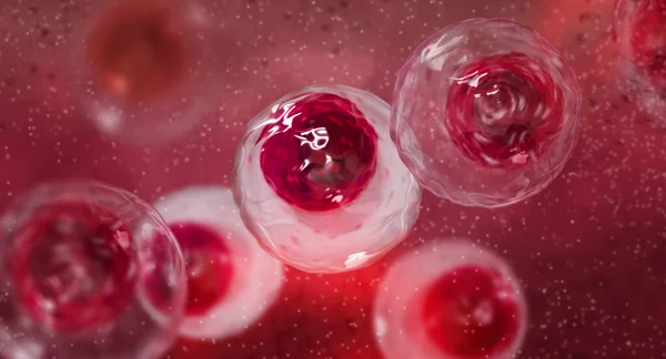 Medical background, embryonic stem cells capable of self-renewal, 3d rendering