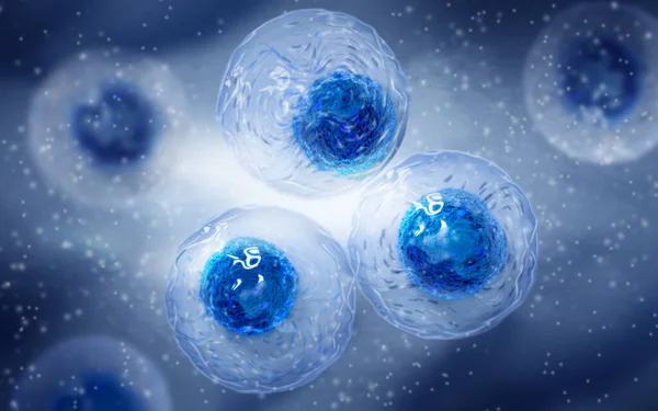 Medical Background Embryonic Stem Cells Capable Self Renewal Rendering — Zdjęcie stockowe