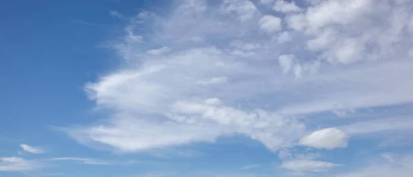 Abstract image of blurred sky. Blue sky background with cumulus clouds