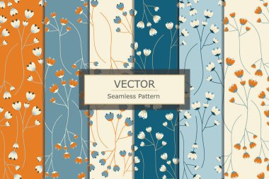 Çiçek açan dallar pürüzsüz renk değişiminin arka plan deseni botanik tasarımını tekrarlıyor