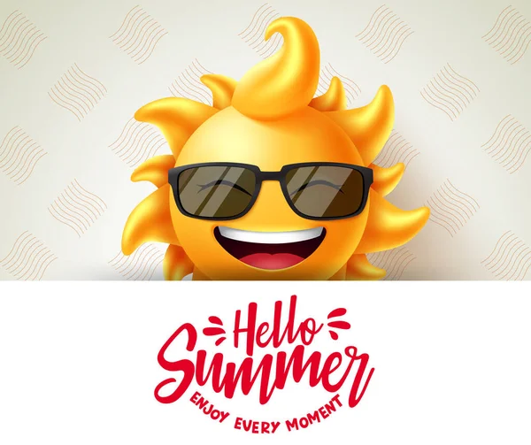 Hello Summer Vector Banner Template Hello Summer Enjoy Every Moment — Stock Vector