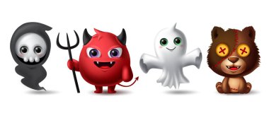 Noel kartopu karakterleri vektör tasarımı. Noel Baba, Ren Geyiği ve Kardan Adam karakterinin olduğu bir Noel Kartopu elemanı. Vektör illüstrasyonu