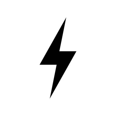 Beyaz arkaplanda izole edilmiş vektör elektrik simgesi