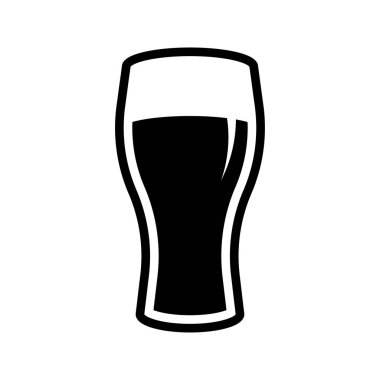 bira cam simgesi beyaz arkaplanda izole