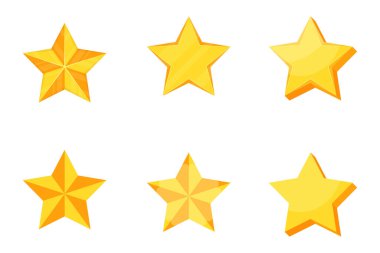 Yıldız vektörünü beyaz arkaplanda izole et.