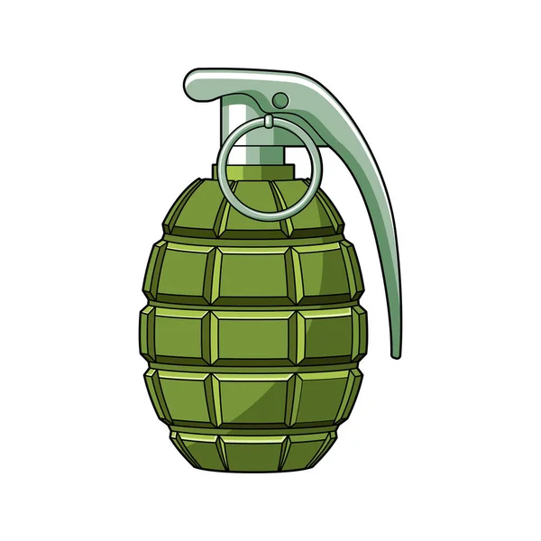 Grenade Vector Isolated White Background — 스톡 벡터