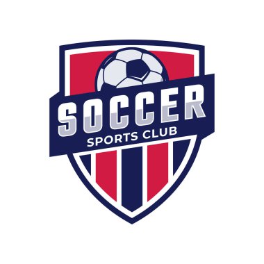 Soccer football badge logo. Sport team identity vector illustrations isolated on white background.