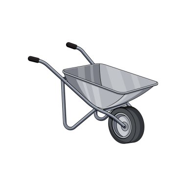 Wheelbarrow vector isolated on white backgroound