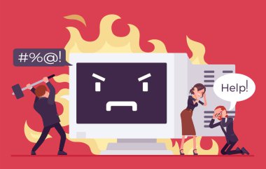 Eski bilgisayar, bilgisayar hatası, hata, sistem sorunu