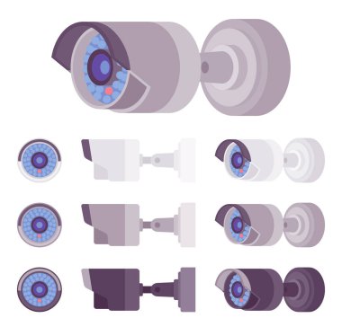CCTV, kurşun kamera, kapalı devre televizyon sistemi ekipmanları.