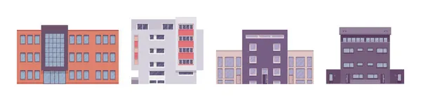 多层公寓楼，现代高程设计 — 图库矢量图片