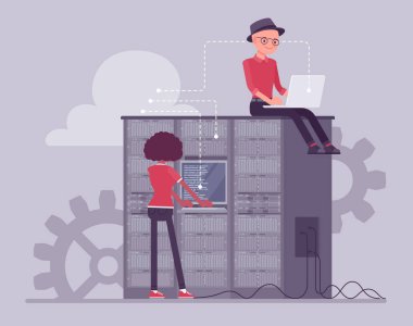Veri merkezi sunucu destek ekibi, sistem yöneticileri