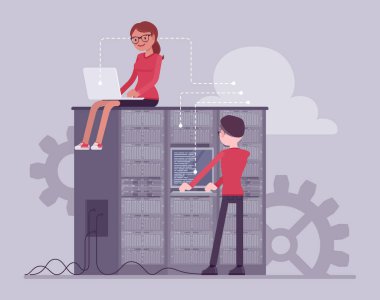 Veri merkezi sunucu destek ekibi, sistem yöneticileri