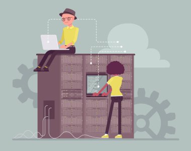 Veri merkezi sunucu destek ekibi, sistem yöneticileri