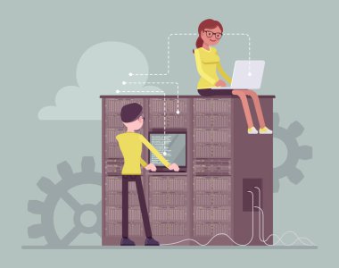 Veri merkezi sunucu destek ekibi, sistem yöneticileri