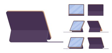 Tablet bilgisayar, yatay mobil hesaplama aygıtı, sayfa siyah kutu dursun
