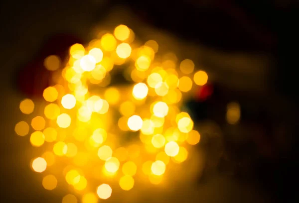 Blurred Lights Photo Abstract Festive Holidays Background Bokeh Effect Christmas — Stockfoto