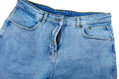 Old vintage Blue hipster jeans. Denim Cloth texture background. Natural fabrics textile.