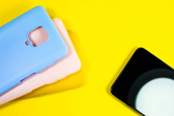 Different Colorful Silicone Cases Smartphone Choose Your Style Day Bright — 스톡 사진