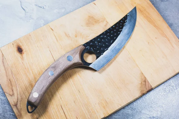 Big Kitchen Knife Wooden Handle — Stockfoto