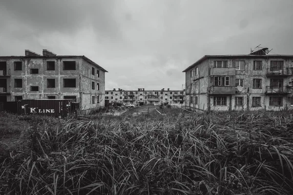 Das Halb Verlassene Dorf Gornoye Auf Der Insel Iturup — Stockfoto