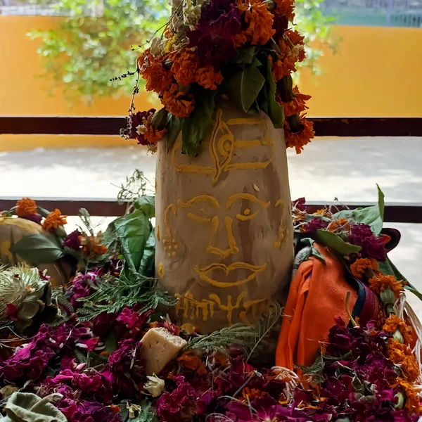 Lord Shiva Och Genesha Gjort Lera Lera Härlig Handarbete — Stockfoto