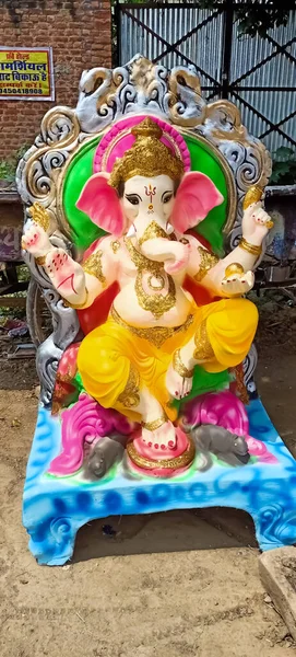 Beautiful Lord Ganesha Prepared Clay Mud Completely Hand Work — Stock Photo, Image