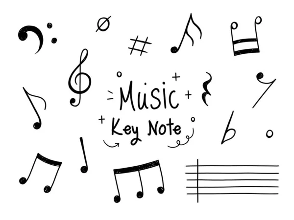 Notas Clave Música Ilustración Vectorial — Archivo Imágenes Vectoriales