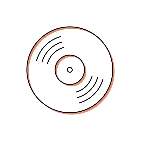 Gramophone Record Vinyl Record Sign Vector Illustration — Stock Vector