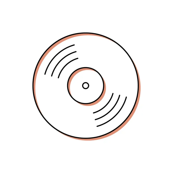 Schallplatte Schallplattenzeichen Vektorillustration — Stockvektor