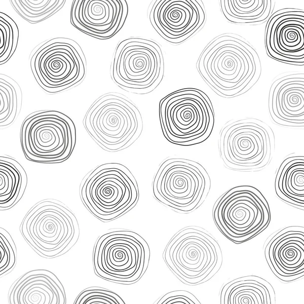 Spirale Lineare Kreise Nahtlose Muster Geometrischer Hintergrund Vektorillustration — Stockvektor