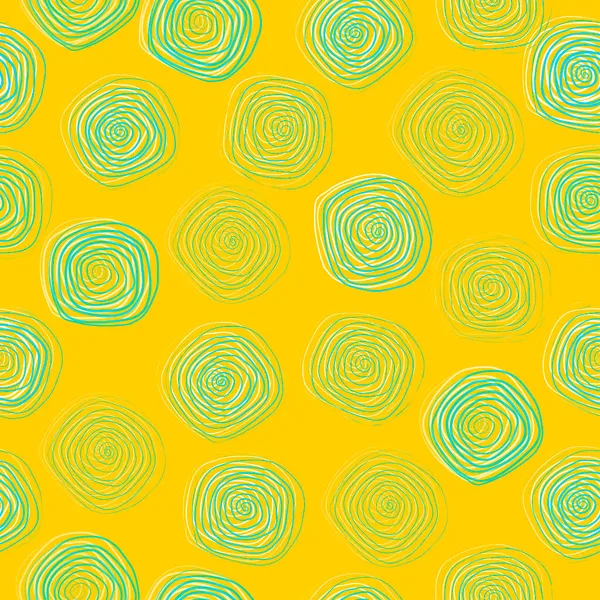 Спиральные Линейные Круги Бесшовный Шаблон Геометрический Фон Векторная Иллюстрация — стоковый вектор