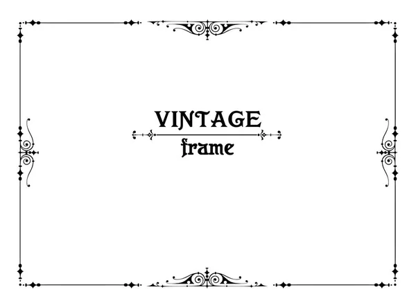 Vintage Ramki Dla Eleganckiego Wzornictwa Stylu Retro Ilustracja Wektora — Wektor stockowy