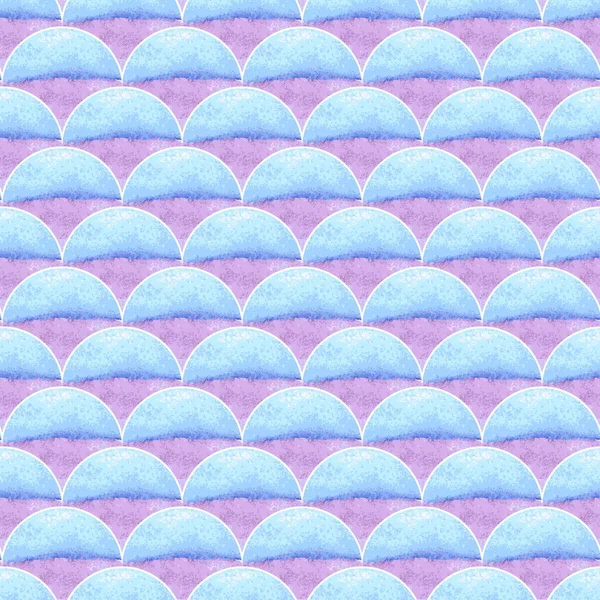 Aquarelle échelle ondulée motif sans couture. Fond texturé à la main pour textile, papier peint, emballage. Fond traditionnel japonais. JPG — Photo