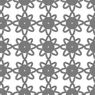 Optik illüzyonsuz model vektör tasarımı. Psikedelik çizgili arka plan. Hipnotik model. Vektör illüstrasyonu