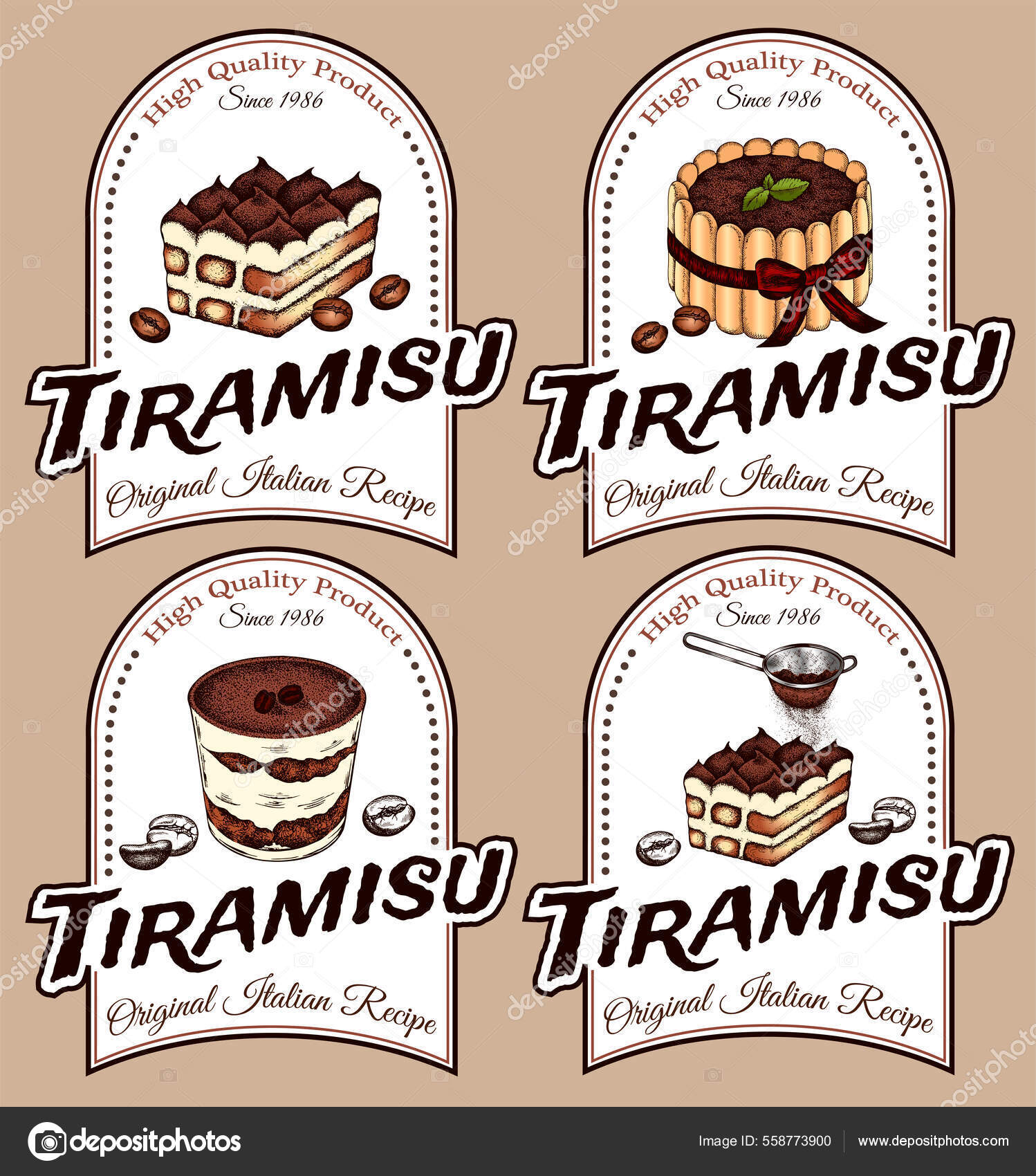 Sketch Drawing Logo Set Tiramisu Cake Isolated White Background Engraved  Stock Vector by ©peintre_mari 558773900, image size:1498x1700