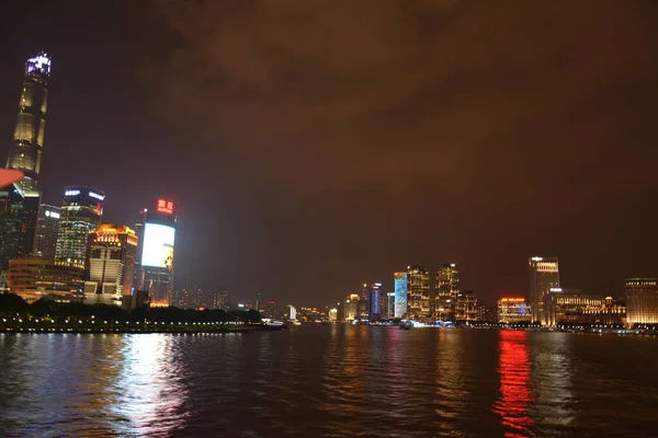 Shanghai Chine Apryl 2019 Vue Nuit Shanghai Chine — Photo